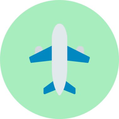 Uçak Düz Çember Simgesi