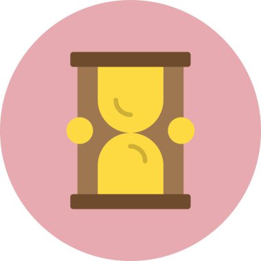 Kum Saati Düz Çember Simgesi