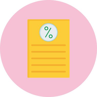 Yüzde Düz Çember Simgesi