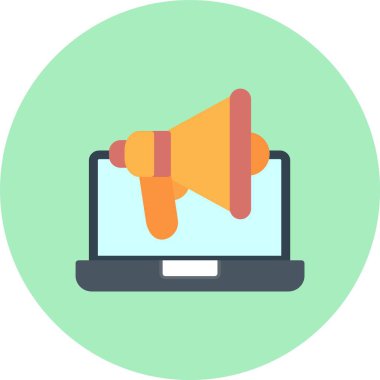 Dijital Reklam Düz Çember Simgesi