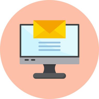 E- posta Düz Çember Simgesi