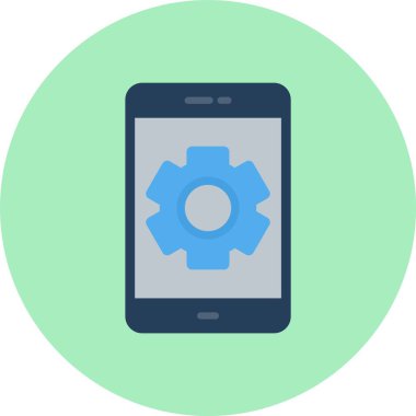 Cep Telefonu Düz Daire Simgesi