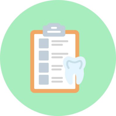 Diş Listesi Düz Çember Simgesi