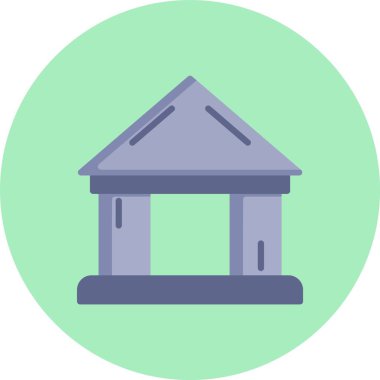 Banka Düz Çember Simgesi