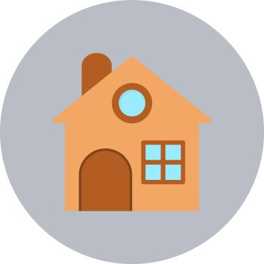 Ev Düz Çember Simgesi