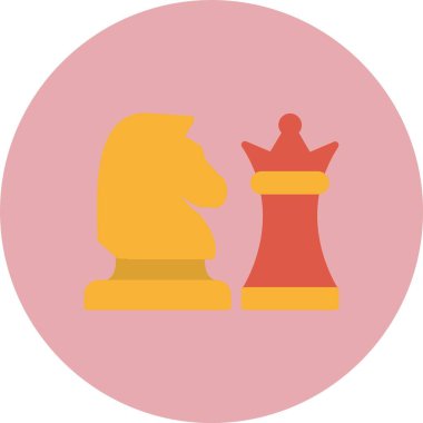 Satranç Düz Çember Simgesi