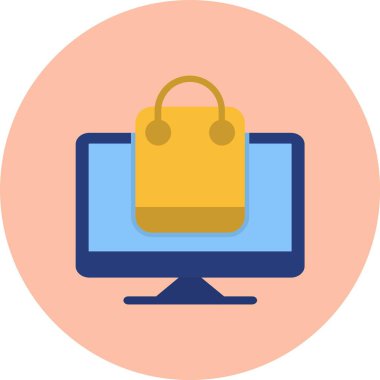 çevrimiçi alışveriş dairesi simgesi