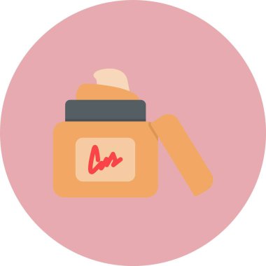 Yüz Kremi Düz Çember Simgesi