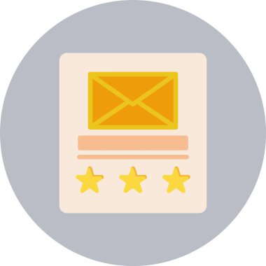 E- posta Düz Çember Simgesi