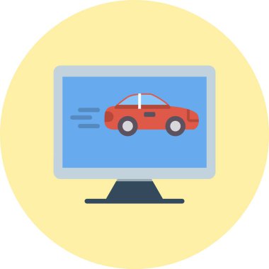 Çevrimiçi Rezervasyon Düz Çember Simgesi