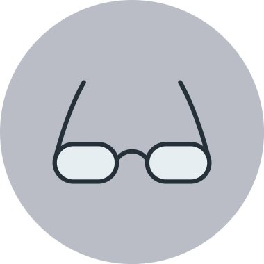Gözlükler Düz Çember Simgesi
