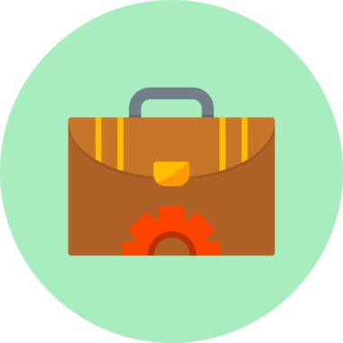 Evrak Çantası Düz Çember Simgesi