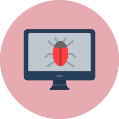 Virüs Düz Çember Simgesi