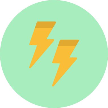 Şimşek Düz Çember Simgesi