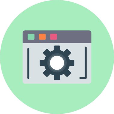 Tarayıcı Ayarları Düz Çember Simgesi