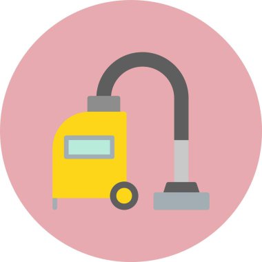 Süpürge Temizleyici Düz Çember Simgesi