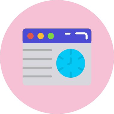 Web Tarayıcı Düz Çember Simgesi