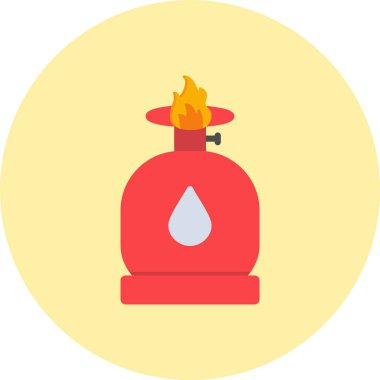 Kamp Gaz Düz Çember Simgesi