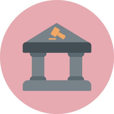 Mahkeme Düz Çember Simgesi