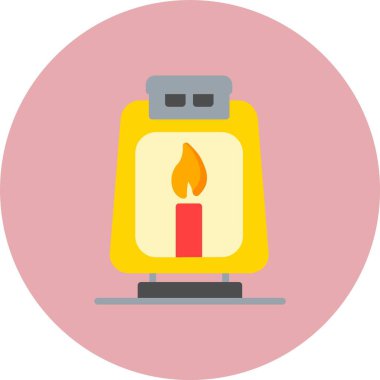 Yağ Lambası Düz Çember Simgesi