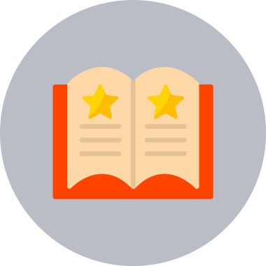 Sihirli Kitap Düz Çember Simgesi