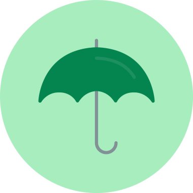 Şemsiye Düz Çember Simgesi