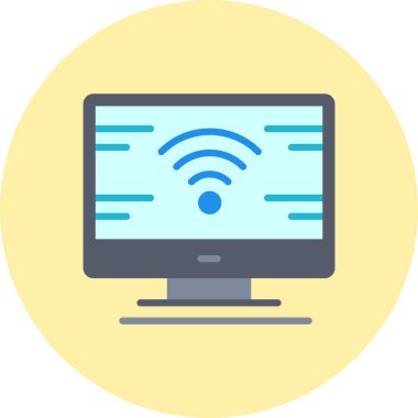 Wifi Düz Çember Simgesi