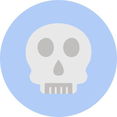 Kafatası Düz Çember Simgesi