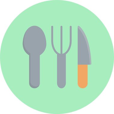 Çatal bıçaklı Düz Çember Simgesi