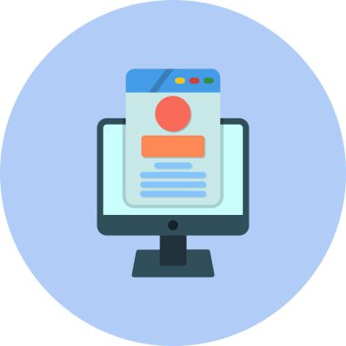 Web Tasarımı Düz Çember Simgesi