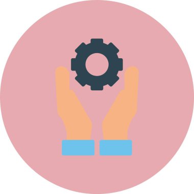 Yönetim Servisi Düz Çember Simgesi