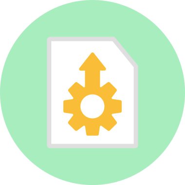 Yapılandırma Düz Çember Simgesi