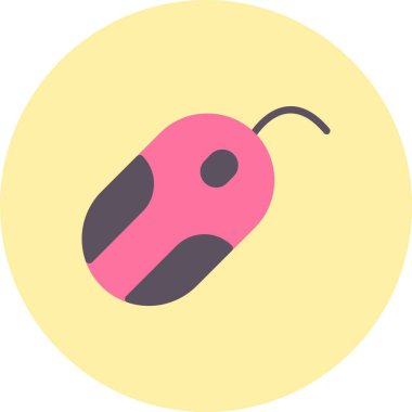 Bilgisayar Fare Düz Çemberi Simgesi