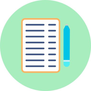 Notlar Düz Çember Simgesi