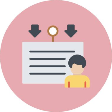 Koç Vektör Düz Çember Simgesi