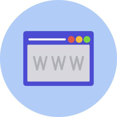 Web sitesi Düz Çember Simgesi