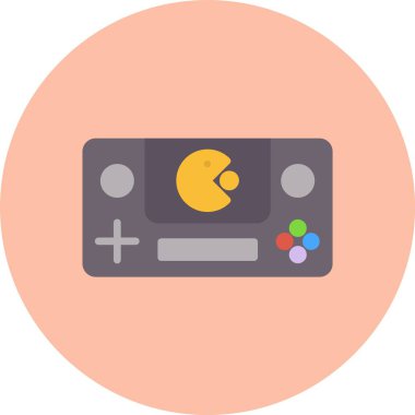 Oyun Konsolu Düz Çember Simgesi