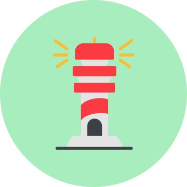 Deniz feneri Düz Çember Simgesi