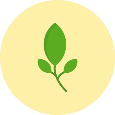 Yaprak Düz Çember Simgesi