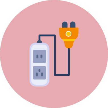 Güç Şeridi Düz Çember Simgesi