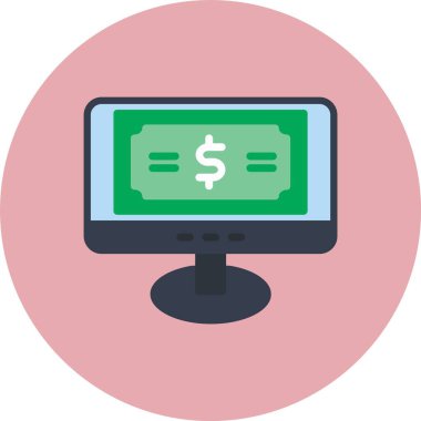 Dolar Düz Çember Simgesi