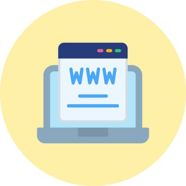 Web sitesi Düz Çember Simgesi