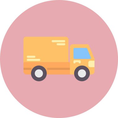 Teslimat Aracı Düz Çember Simgesi