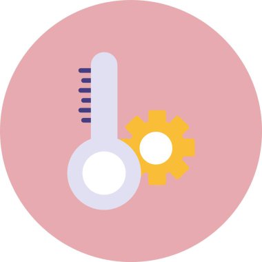 Sıcaklık Düz Çember Simgesi