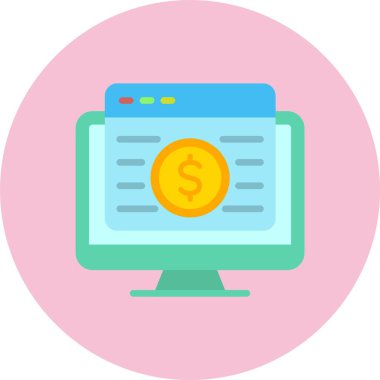 Dolar Düz Çember Simgesi