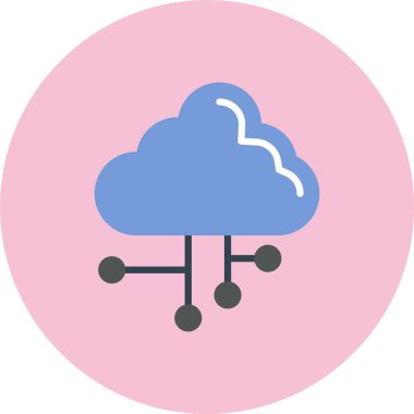 Cloud Computing düz daire simgesi