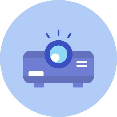 Projektör Düz Çember Simgesi