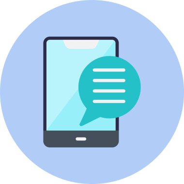 Akıllı Telefon Düz Çember Simgesi