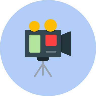 Video Kaydedici Düz Çember Simgesi