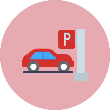 Otopark Düz Çember Simgesi